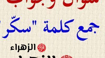 “تبقى عبقري لو عرفت تحلها” .. ماهو جمع كلمة سكر في اللغة العربية التي ابكت آلاف الطلاب وحيرت مئات المعلمين؟!! .. إجابة الكل بيدور عليها !!!!