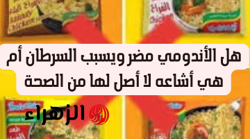 هل الأندومي مضر ويسبب السرطان أم هي أشاعه لا أصل لها من الصحة