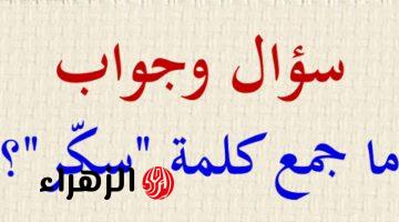 ” دفعة كاملة سقطت بسببها ” .. هل تعلم ما هو جمع كلمة سكر في اللغة العربية التي عجز عن حلها طلاب الثانوية العامة ؟! .. 90% ماعرفوش يحلوها خالص !!