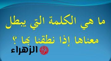 «لغز حير الملايين».. ما هي الكلمه التي يبطل معناها اذا نطقت بها.. الاجابة مش هتخطر على بال الجن الازرق..!! 