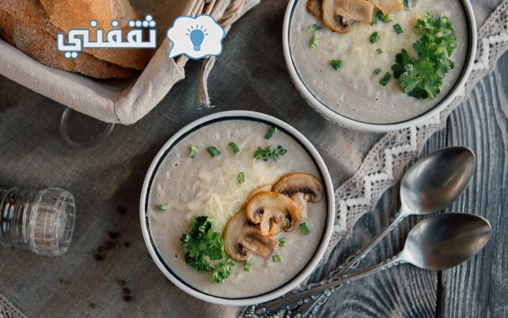 Mushroom soup with milk