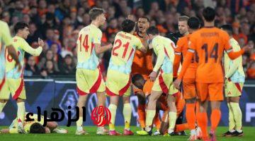 مباراة إسبانيا وهولندا netherlands vs spain في دوري الأمم الأوروبية 2025