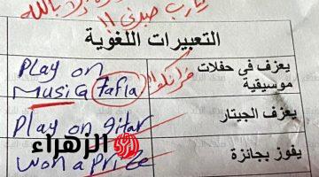 «إجابة طالب قلبت الدنيا كلها».. إجابة طالب في امتحان اللغة الإنجليزية تفاجئ المصحح وتثير الجدل على مواقع التواصل