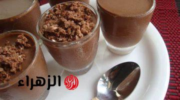 طريقة عمل حلوي المهلبية بالشيكولاته بكل سهولة