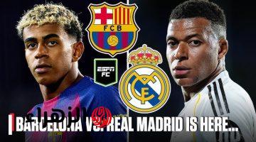 barcelona vs real madrid.. ما القنوات الناقله مباراه برشلونة ضد الريال في الدوري الإسباني 2026 مع المعلق وجميع التفاصيل ؟