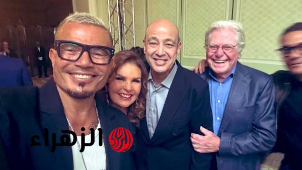 تركي آل الشيخ يجمع عمرو دياب ويسرا وحسين فهمي في سحور رمضان