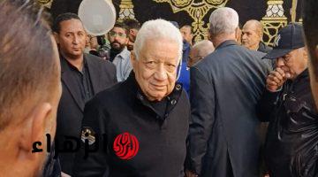 مرتضى منصور ومجدي عبد الغني وفاروق جعفر يشاركون في عزاء مصطفى رياض