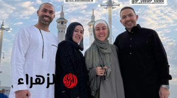 أحمد فتحي مدرب إنبي يؤدي مناسك العمرة مع عائلته بالصور