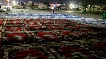 أشرف فتحي وعبد المنعم قتيلو يجهزان مصلى العيد بحديقة دمياط الجديدة