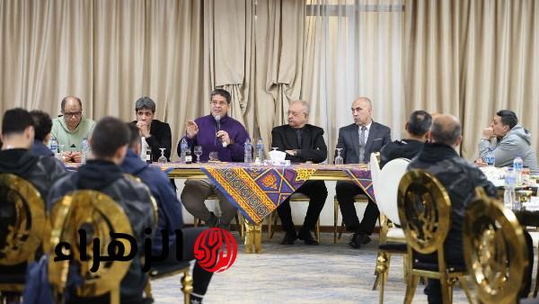أشرف نصار يحفز لاعبي البنك الأهلي خلال إفطار جماعي لنتائج إيجابية بالدوري