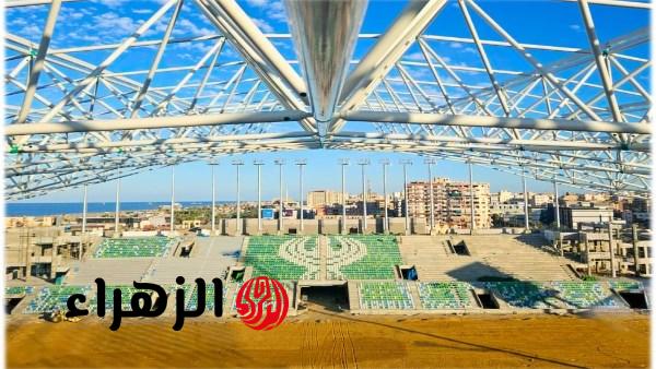 الشباب والرياضة تبدأ زراعة نجيلة استاد النادي المصري الجديد ببورسعيد