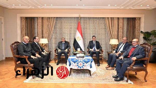 جوهر نبيل يتابع معدلات إنجاز تنفيذ ستاد النادي المصري البورسعيدي الجديد