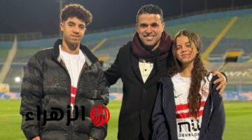 خالد الغندور يوازر الزمالك وأولاده بملعب الدفاع الجوي في مباراة بيراميدز