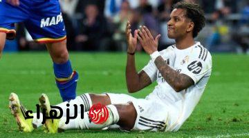 ريال مدريد يعلن نجاح جراحة الرباط الصليبي للمهاجم البرازيلي رودريجو
