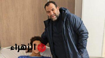 عماد جابر يطمئن على إصابة سيف أحمد محمد لاعب شباب إنبي 2007