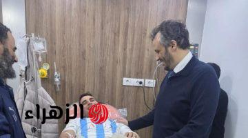 محمد حمدي يغادر المستشفى بعد بلع لسانه وإبراهيم عبد الجواد يدعمه