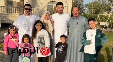 محمود حمدي الونش يحتفل بعيد الفطر مع عائلته في الشرقية بالجلباب