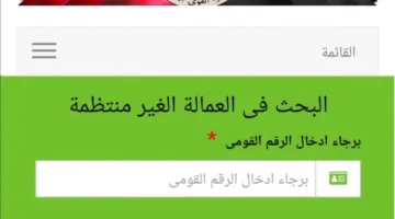 بالرقم القومي الاستعلام عن منحة العمالة الغير منتظمة 2026 لعيد الفطر من موقع وزارة القوي العاملة
