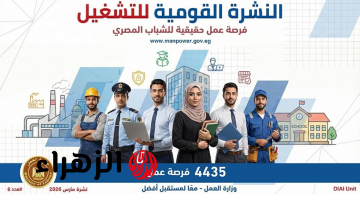 في القاهرة والمحافظات .. وزارة العمل تتيح 4435 فرصة عمل برواتب مجزية