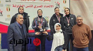 هند فتحي لاعبة إنبي تتوج بلقب بطولة الجمهورية لتنس الطاولة للسيدات