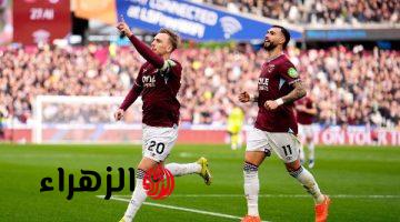 وست هام يهزم فولهام بهدف سامرفيل في الدوري الإنجليزي الممتاز