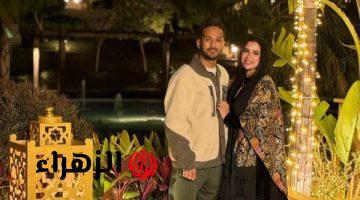 وليد سليمان ينشر صورة رومانسية مع زوجته في أجواء رمضان عبر انستجرام