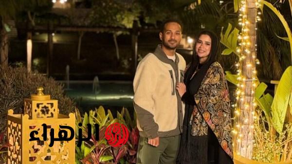 وليد سليمان ينشر صورة رومانسية مع زوجته في أجواء رمضان عبر انستجرام
