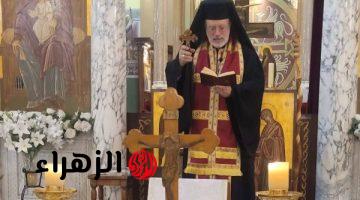 المطران شامي يترأس صلاة تقديس الزيت في كاتدرائية القيامة بحي الظاهر