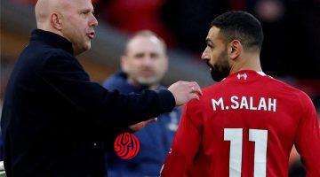 سلوت يعلن جاهزية محمد صلاح لمباراة ليفربول ومانشستر سيتي بكأس الاتحاد