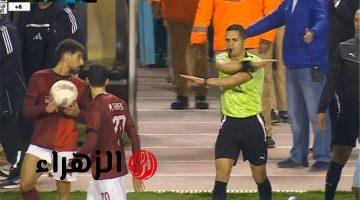 فيديو لقطة جدلية تثير اعتراضات لاعبي الأهلي أمام سيراميكا كليوباترا بالدوري المصري