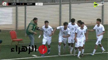 فيديو محمد جمال يسجل هدف مصر الثاني أمام ليبيا بتصفيات شمال إفريقيا