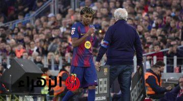 لامين يامال يرفض مصافحة هانز فليك بعد فوز برشلونة على أتلتيكو مدريد