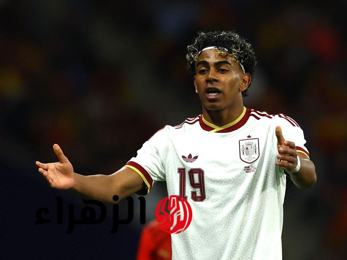 لامين يامال يغادر ملعب مباراة مصر ويرفض تحية جماهير إسبانيا بسبب العنصرية