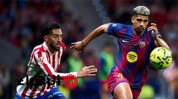 موقف رونالد أراوخو من مباراة برشلونة وأتلتيكو مدريد بذهاب ربع نهائي الأبطال