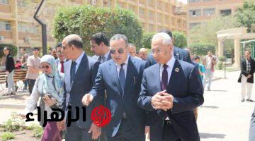 وزير التعليم العالي ومحافظ المنيا ورئيس جامعة المنيا يتفقدون سير الأعمال التنفيذية بالجامعة التكنولوجية