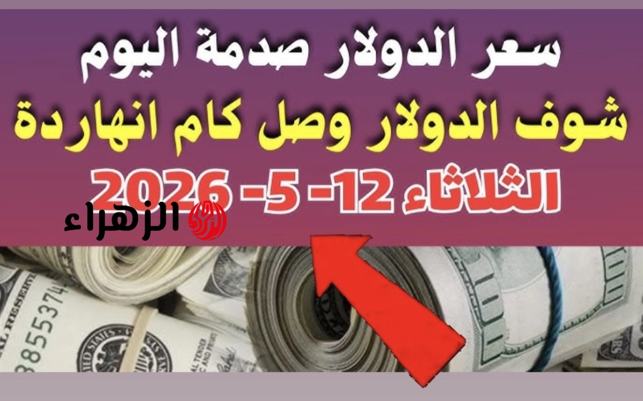 ارتفـاع مفـاجـئ: كـم وصل سعر الدولار اليوم مقابل الجنيه المصري الثلاثاء 12 مايو 2026 في نهاية معاملات اليـوم بكـافة البنـوك المصـرية