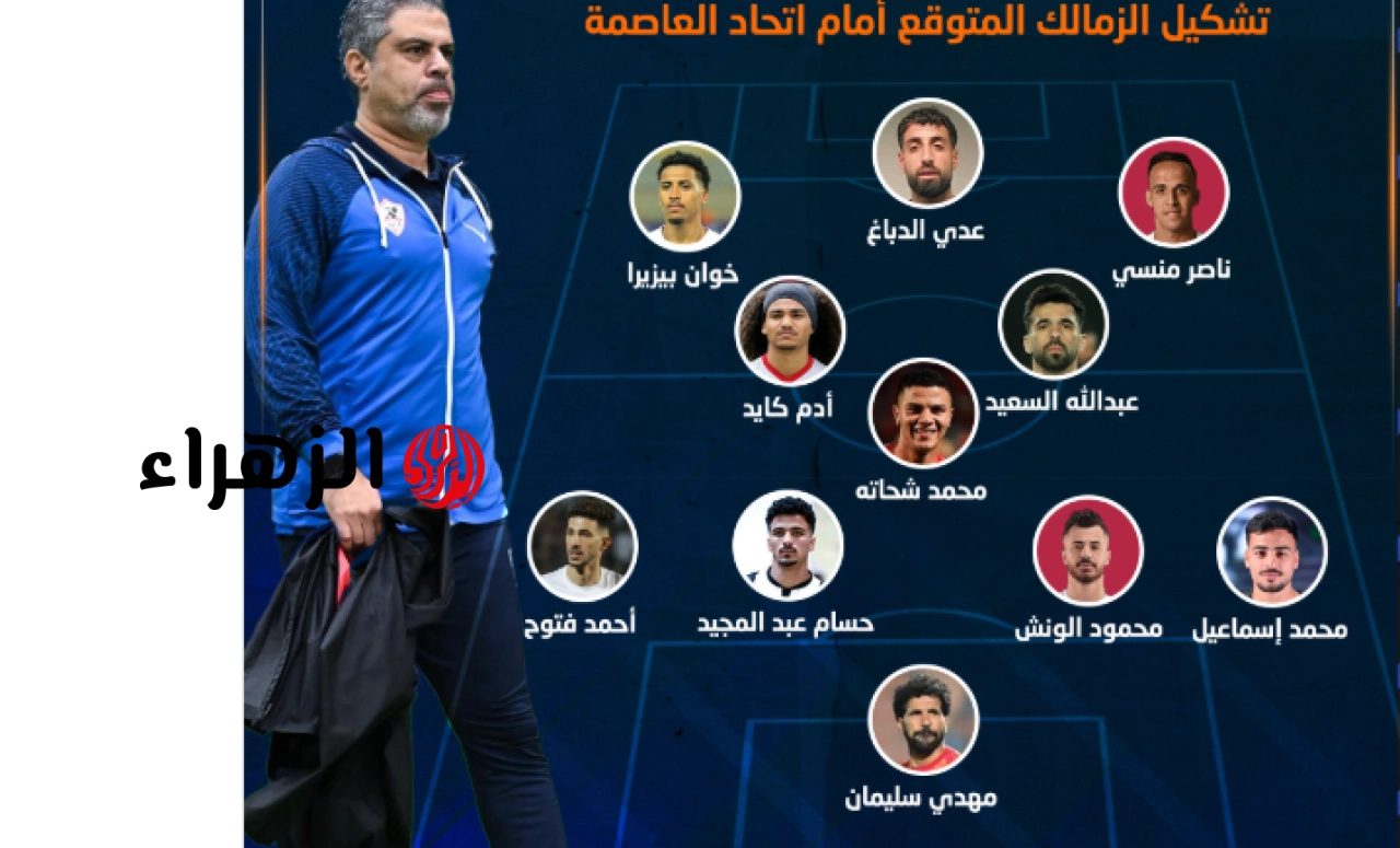 “بقيـادة الـونش” تشكيل الزمالك أمام سيراميكا كليوباترا المتوقع في الدوري المصري الممتاز 2026 في مـاتش الصـدارة