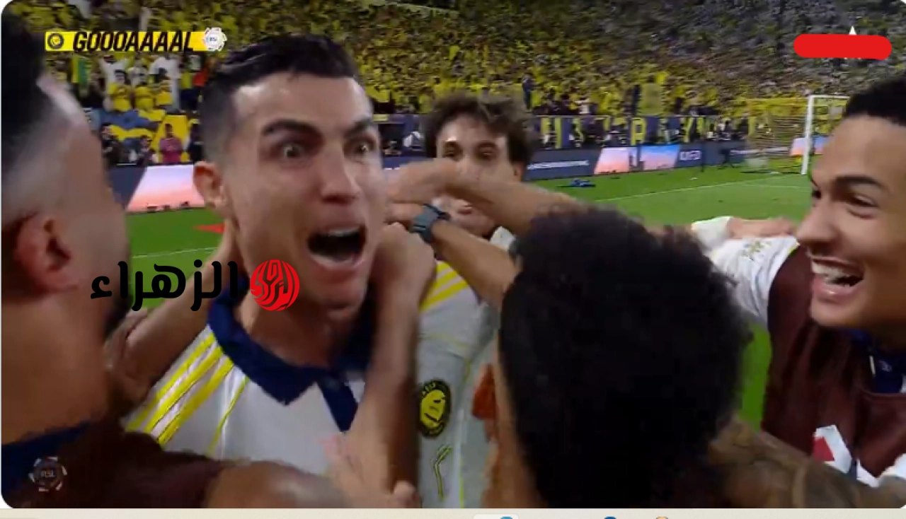 (4:1).. اهداف مباراة النصر وضمك في ماتش حسم الدوري السعودي.. اهداف رونالدو