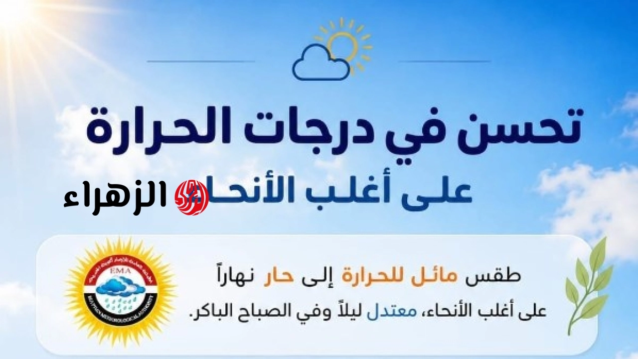 الأرصاد تعلن استقرار الطقس ودرجات حرارة معتدلة خلال إجازة عيد الأضحى