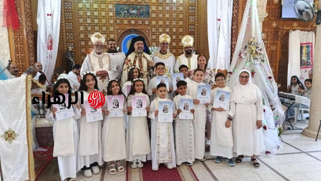 البطريرك الأنبا إبراهيم إسحق يترأس قداس المناولة الاحتفالية بكنيسة العذراء في كفر الدوار