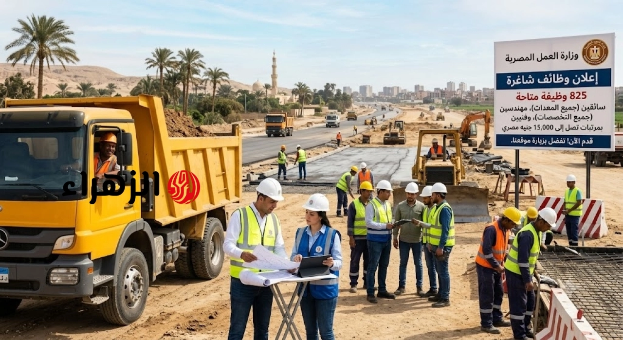برواتب تصل لـ 15 ألف جنيه.. وزارة العمل تعلن توفير 825 وظيفة خالية (الشروط وطريقة التقديم)