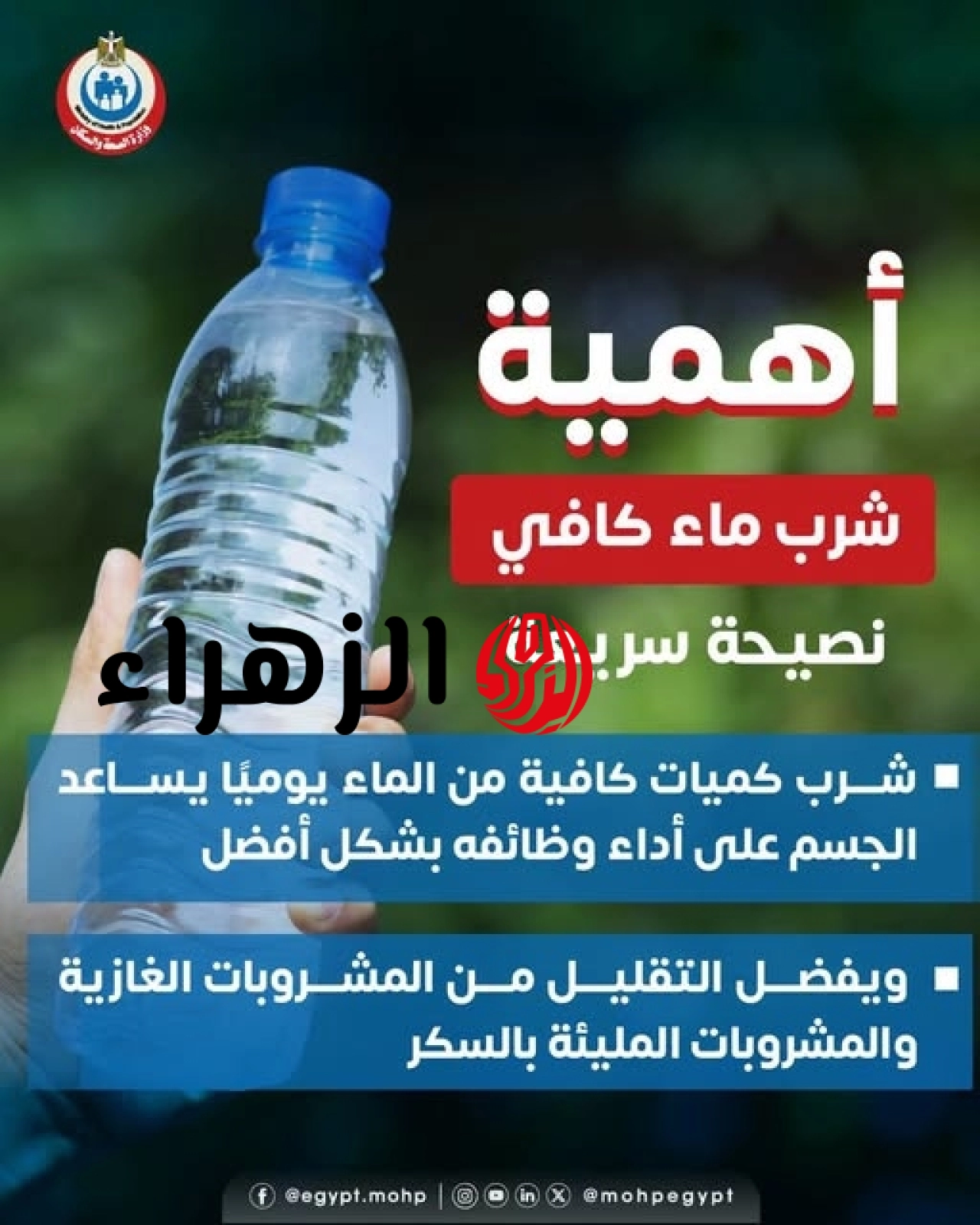 "الصحة" توجه نصيحة للمواطنين: احذروا المشروبات الغازية وشرب الماء هو الحل 6 726420910 940651142363365 624927