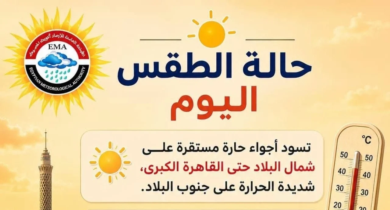 الأرصاد تعلن حالة الطقس اليوم الجمعة 26 يونيو: أجواء حارة ورطبة وتحذير من شبورة مائية كثيفة