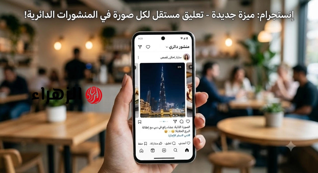 إنستجرام يطلق ميزة جديدة تتيح إضافة تعليق مستقل لكل صورة في المنشورات الدائرية