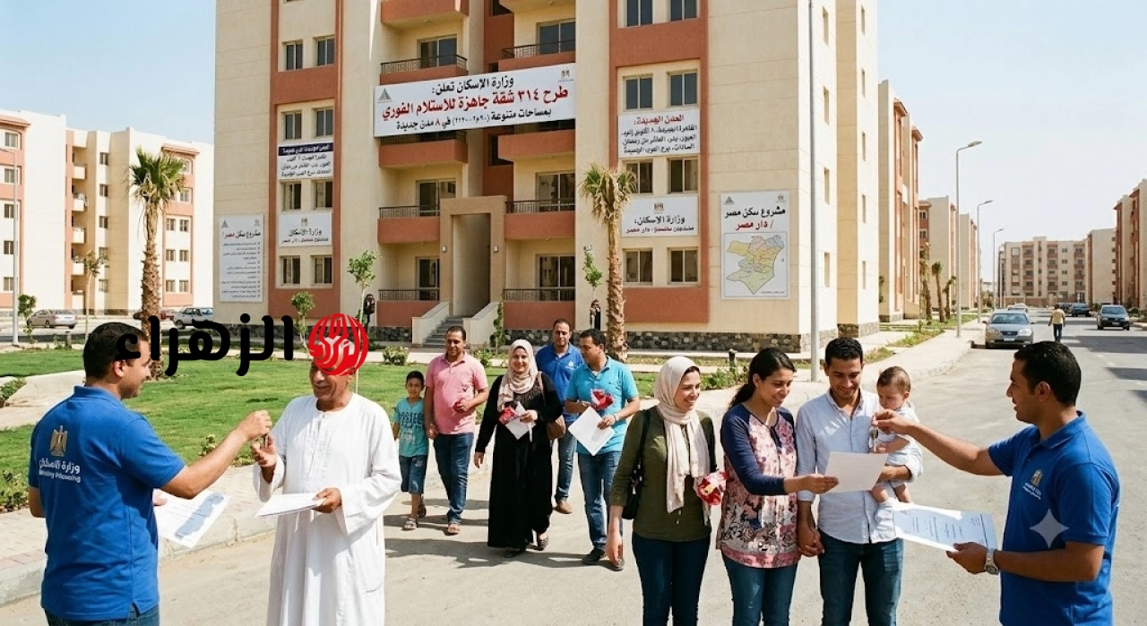 الإسكان تعلن طرح 314 شقة جاهزة للاستلام الفوري في 8 مدن جديدة بمساحات متنوعة