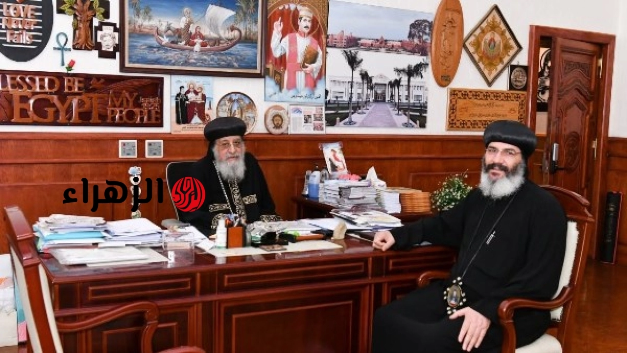 البابا تواضروس يبحث مع الأنبا توماس ملفات دير البهنسا
