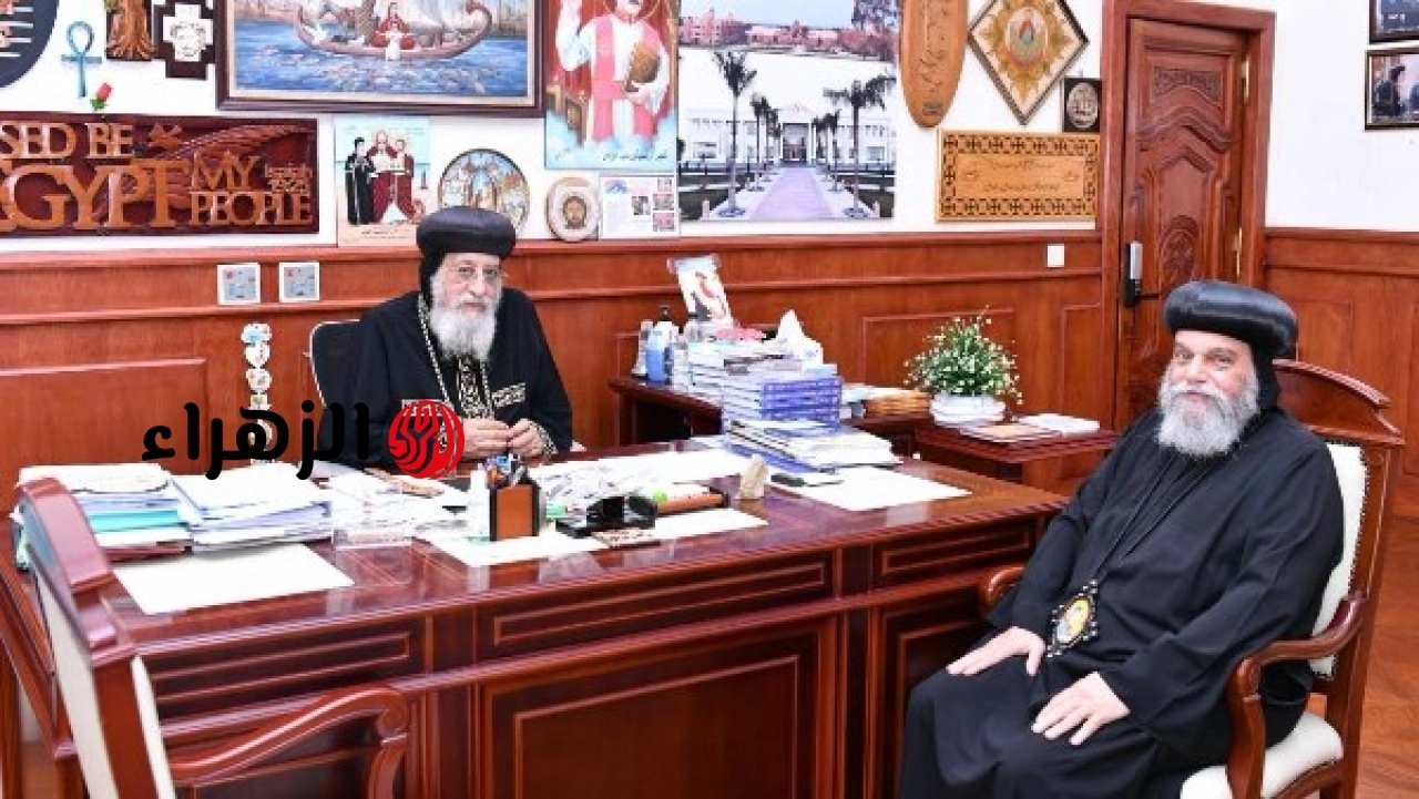 البابا تواضروس يتابع أوضاع إيبارشية أسوان ويبحث احتياجاتها مع الأنبا بيشوي