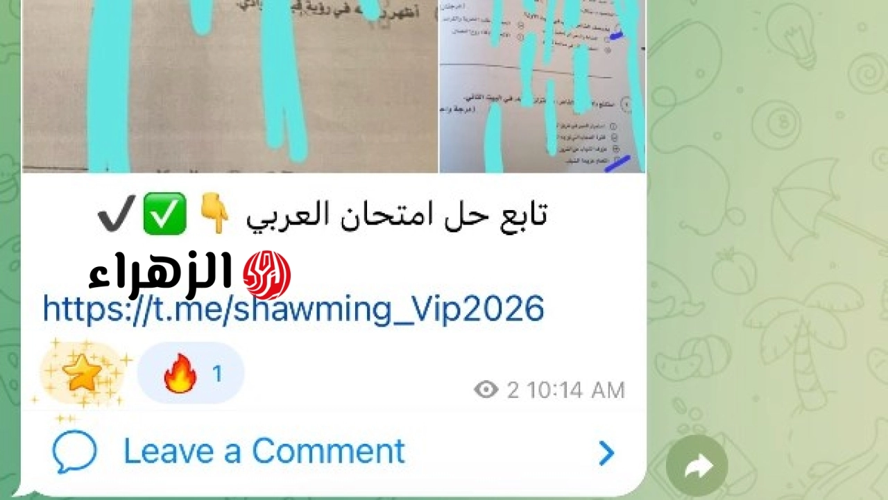التعليم يحقق في نشر صور إجابات امتحان اللغة العربية للثانوية العامة 2026