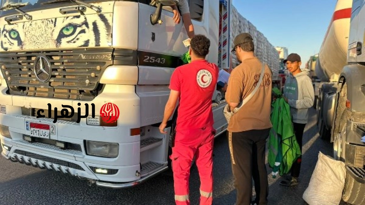 الهلال الأحمر يطلق قافلة زاد العزة رقم 212 بحمولة أكثر من ألفي طن مساعدات إنسانية إلى غزة
