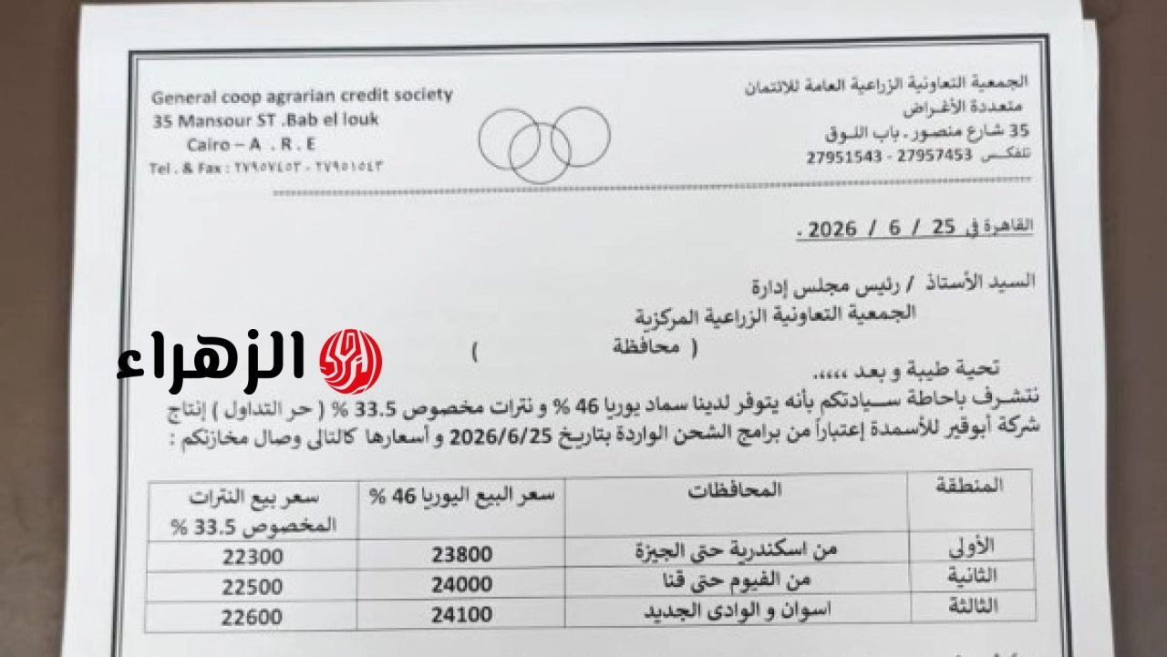 وصول أكثر من 312 ألف شيكارة أسمدة إلى الجمعيات الزراعية بالمحافظة
